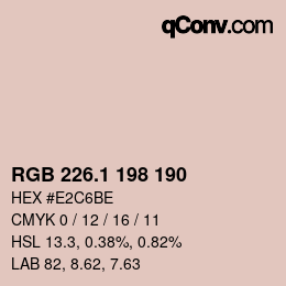 Color code: RGB 226.1 198 190 | qconv.com