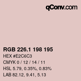 カラーコード: RGB 226.1 198 195 | qconv.com