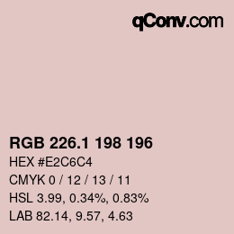 Color code: RGB 226.1 198 196 | qconv.com