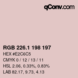 Color code: RGB 226.1 198 197 | qconv.com