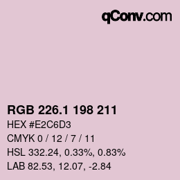 カラーコード: RGB 226.1 198 211 | qconv.com