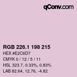 カラーコード: RGB 226.1 198 215 | qconv.com