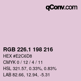 カラーコード: RGB 226.1 198 216 | qconv.com