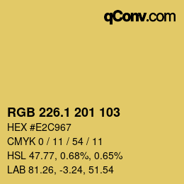 カラーコード: RGB 226.1 201 103 | qconv.com