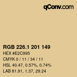 カラーコード: RGB 226.1 201 149 | qconv.com