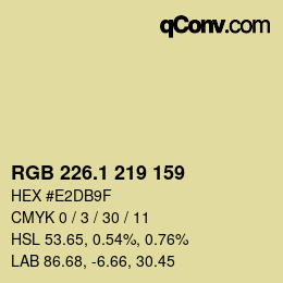 カラーコード: RGB 226.1 219 159 | qconv.com