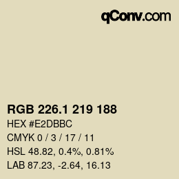 カラーコード: RGB 226.1 219 188 | qconv.com