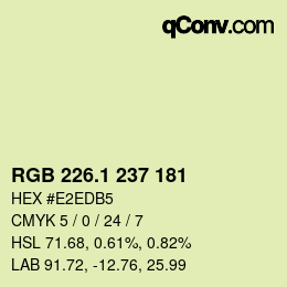 Color code: RGB 226.1 237 181 | qconv.com