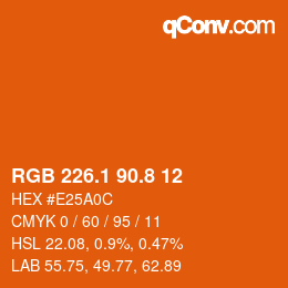 Color code: RGB 226.1 90.8 12 | qconv.com
