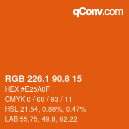 Color code: RGB 226.1 90.8 15 | qconv.com