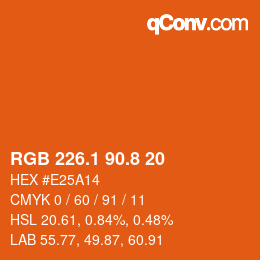 Farbcode: RGB 226.1 90.8 20 | qconv.com