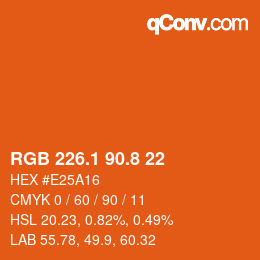 Color code: RGB 226.1 90.8 22 | qconv.com