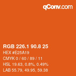 Color code: RGB 226.1 90.8 25 | qconv.com