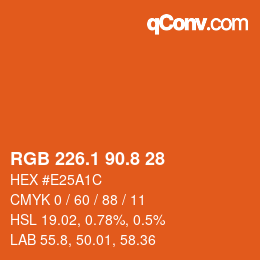 Color code: RGB 226.1 90.8 28 | qconv.com