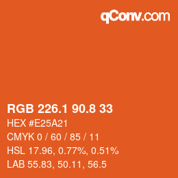 Color code: RGB 226.1 90.8 33 | qconv.com