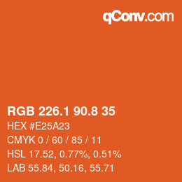 Color code: RGB 226.1 90.8 35 | qconv.com