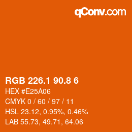 カラーコード: RGB 226.1 90.8 6 | qconv.com