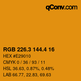 カラーコード: RGB 226.3 144.4 16 | qconv.com