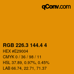 カラーコード: RGB 226.3 144.4 4 | qconv.com