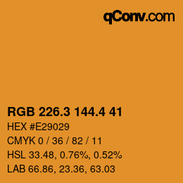 カラーコード: RGB 226.3 144.4 41 | qconv.com