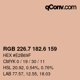カラーコード: RGB 226.7 182.6 159 | qconv.com