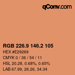 Color code: RGB 226.9 146.2 105 | qconv.com