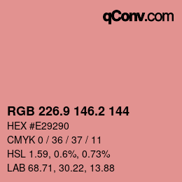 Color code: RGB 226.9 146.2 144 | qconv.com