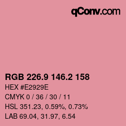 Color code: RGB 226.9 146.2 158 | qconv.com