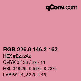 Color code: RGB 226.9 146.2 162 | qconv.com