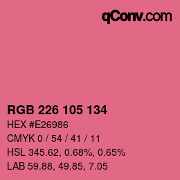 Color code: RGB 226 105 134 | qconv.com