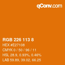 カラーコード: RGB 226 113 8 | qconv.com