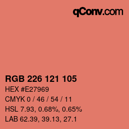 Color code: RGB 226 121 105 | qconv.com