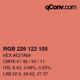 Color code: RGB 226 122 105 | qconv.com