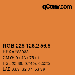 カラーコード: RGB 226 128.2 56.6 | qconv.com