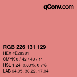 Farbcode: RGB 226 131 129 | qconv.com