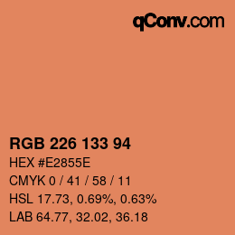 Color code: RGB 226 133 94 | qconv.com