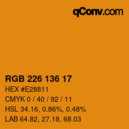 Color code: RGB 226 136 17 | qconv.com