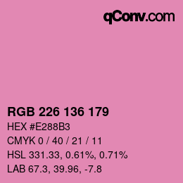 Farbcode: RGB 226 136 179 | qconv.com