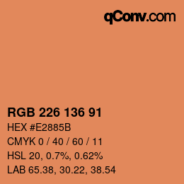 Color code: RGB 226 136 91 | qconv.com