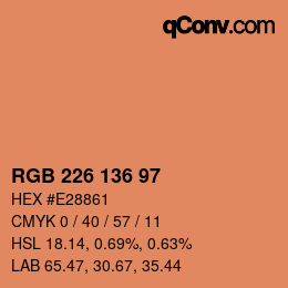 Farbcode: RGB 226 136 97 | qconv.com
