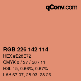 Color code: RGB 226 142 114 | qconv.com