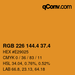 カラーコード: RGB 226 144.4 37.4 | qconv.com