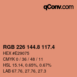 カラーコード: RGB 226 144.8 117.4 | qconv.com