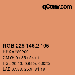 カラーコード: RGB 226 146.2 105 | qconv.com