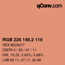 Color code: RGB 226 146.2 119 | qconv.com