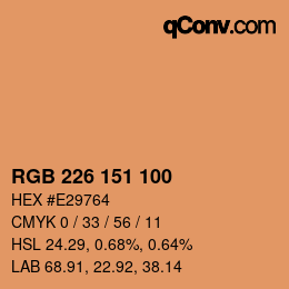 Color code: RGB 226 151 100 | qconv.com