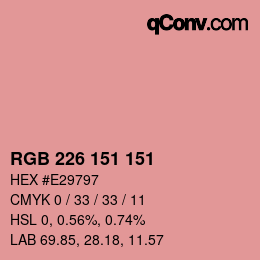 Color code: RGB 226 151 151 | qconv.com