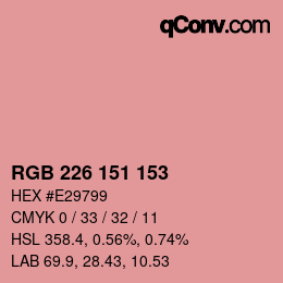 カラーコード: RGB 226 151 153 | qconv.com
