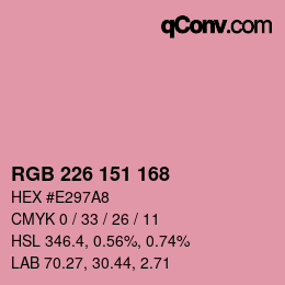 Color code: RGB 226 151 168 | qconv.com