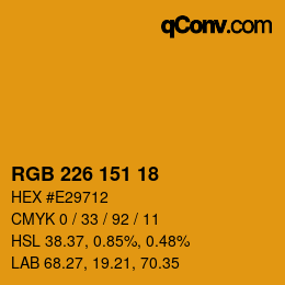Color code: RGB 226 151 18 | qconv.com